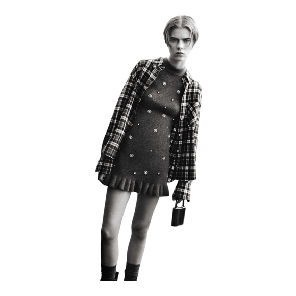 🖤 ZARA Plaid Flannel Shirt | Size L | New - Picture 4 of 8